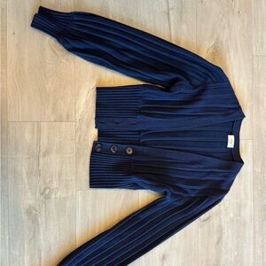 Aritzia Wilfred Navy Blue Knit Sweater